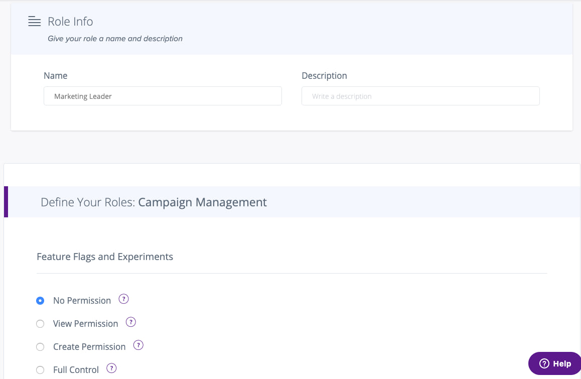 Taplytics Customized Role Permissions