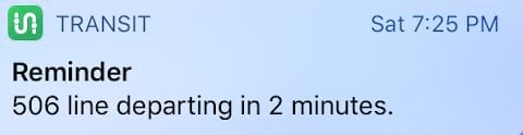 Transit App lets users know when their route is departing in real time