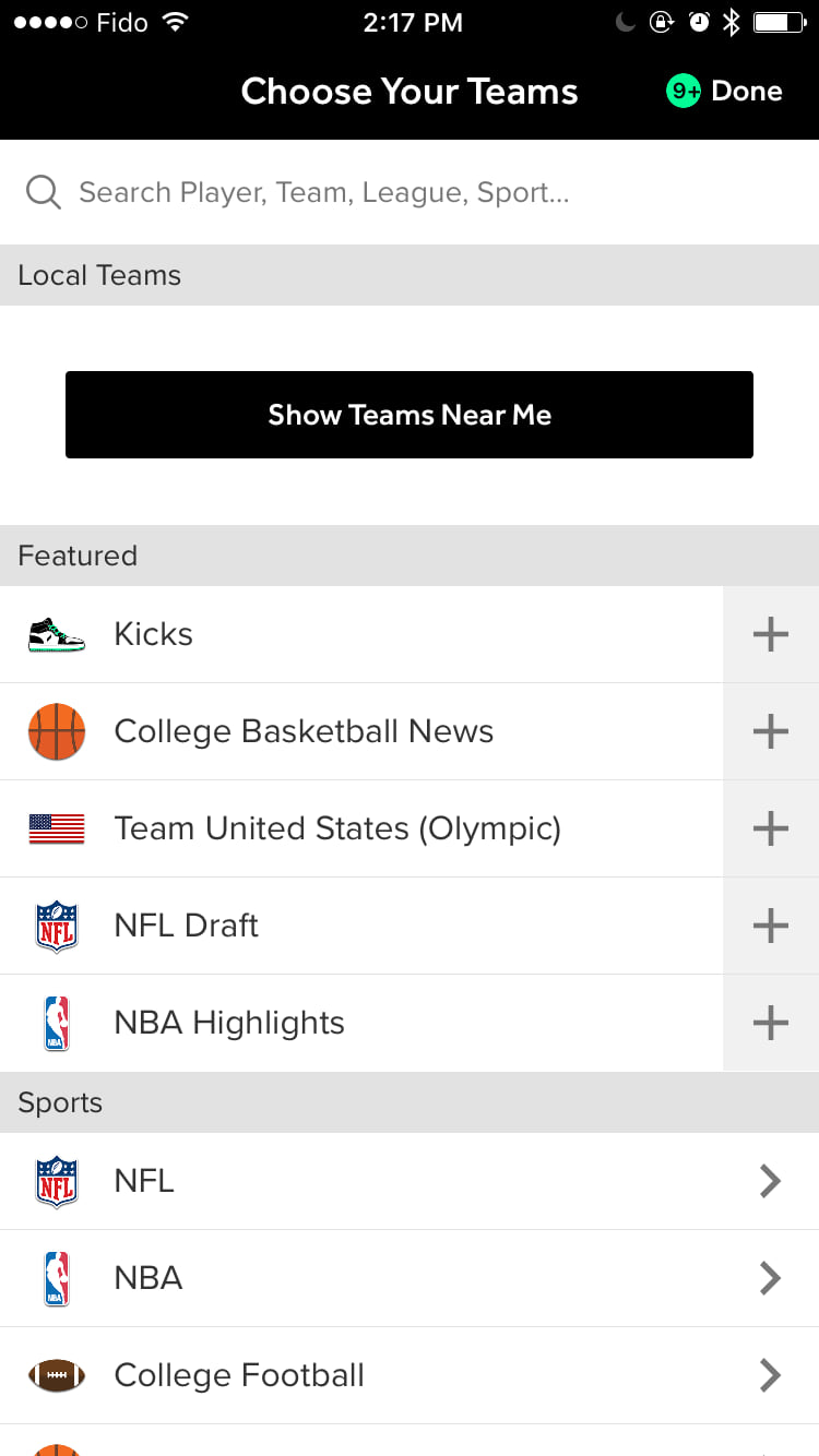 push notification engagement _ Bleacher Report Example