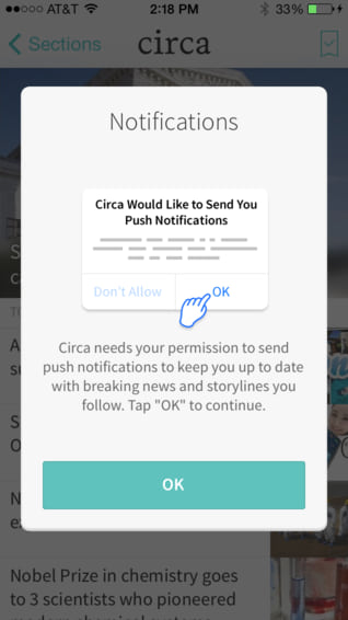 push notification engagement _ Circa Example