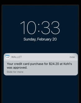 Fintech Push Notification Example-Capital One 
