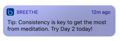Engagement push notification_breethe example