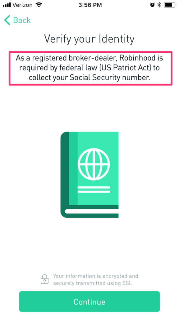 robinhood_social security_finance app